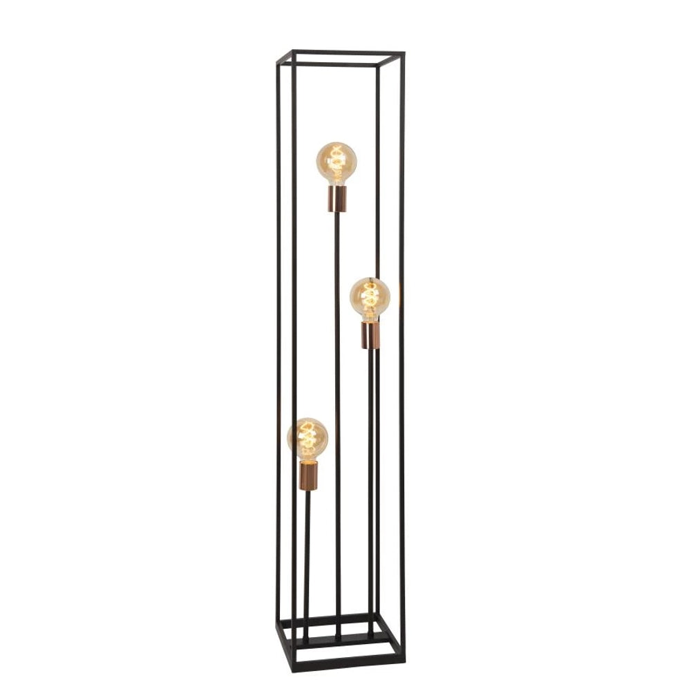 Lucide ARTHUR - Floor lamp - 3xE27 - Black - Lights Zone