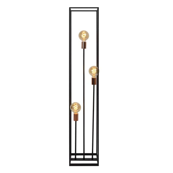 Lucide ARTHUR - Floor lamp - 3xE27 - Black - Lights Zone