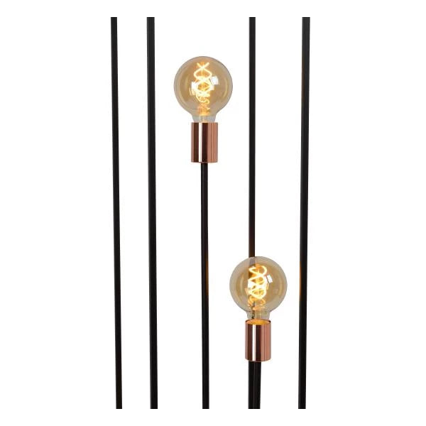 Lucide ARTHUR - Floor lamp - 3xE27 - Black - Lights Zone