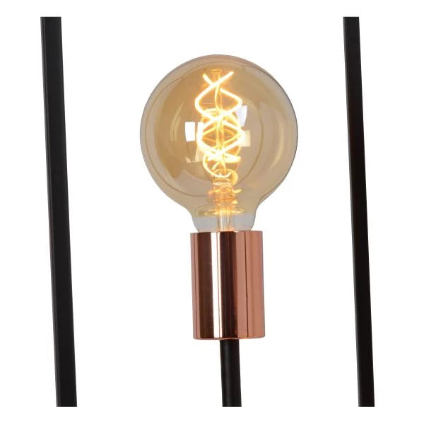 Lucide ARTHUR - Floor lamp - 3xE27 - Black - Lights Zone