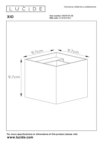 Lucide XIO - Wall light - LED Dim. - G9 - 1x4W 2700K - Adjustable beam angle - Lights Zone