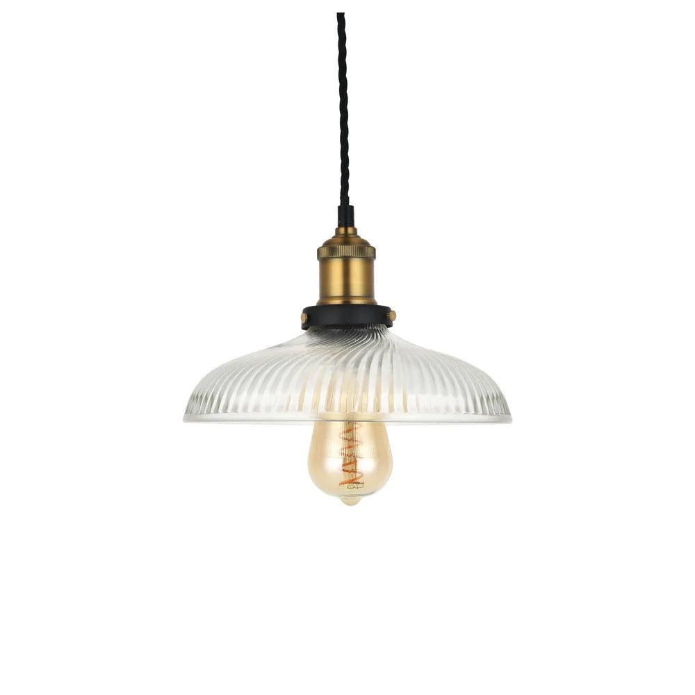 Romilly Dome Etched Glass French Style Pendant Light - Lights Zone