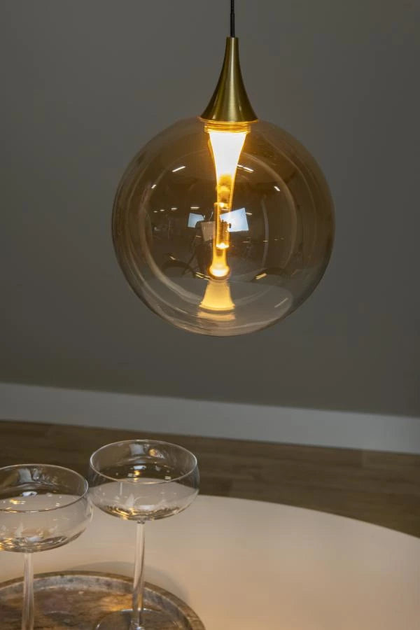 Lucide GISELA - Pendant light - Ø 16 cm - LED Dim. - 1x5W 2700K - Amber - Lights Zone