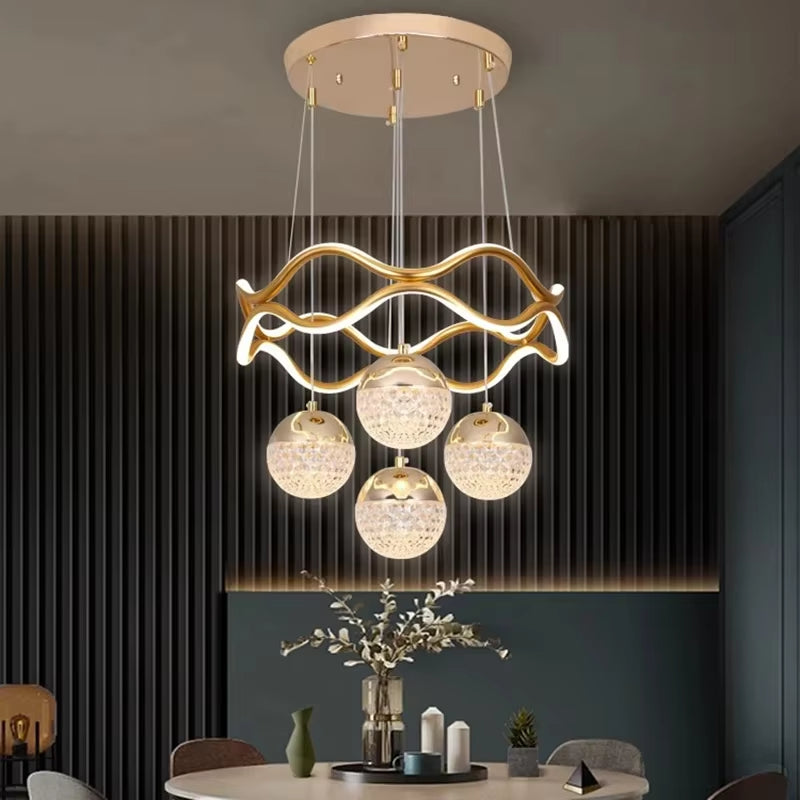Modern LED Pendant Light Gold/Black Long Line Pendant Light for Restaurant Study Kitchen Office Coffee Home Decoration Luxury