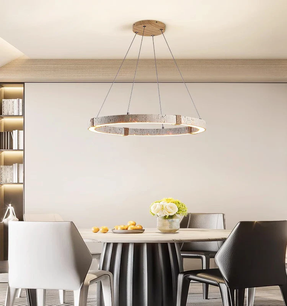 Contemporary Stone Chandelier
