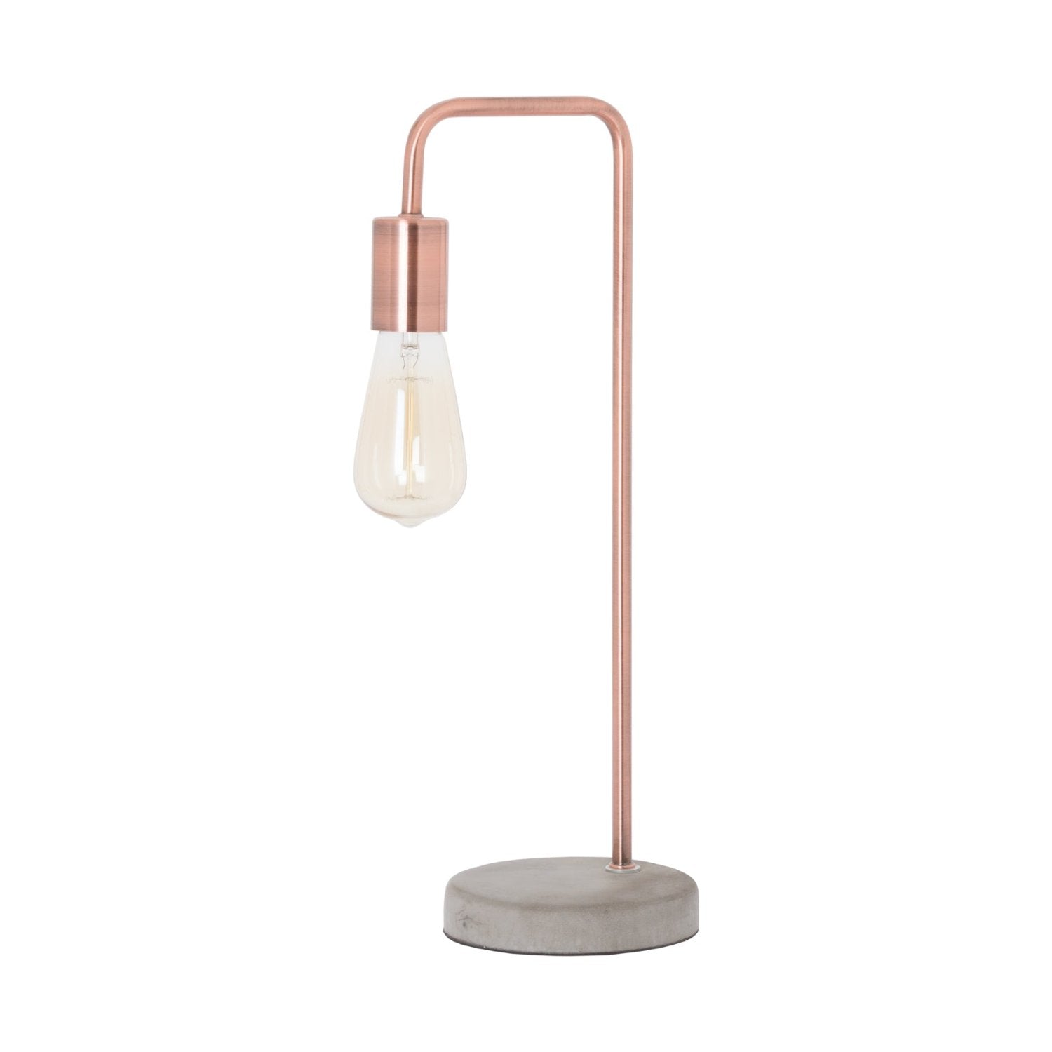 Copper Industrial Lamp With Stone Base - Lights Zone