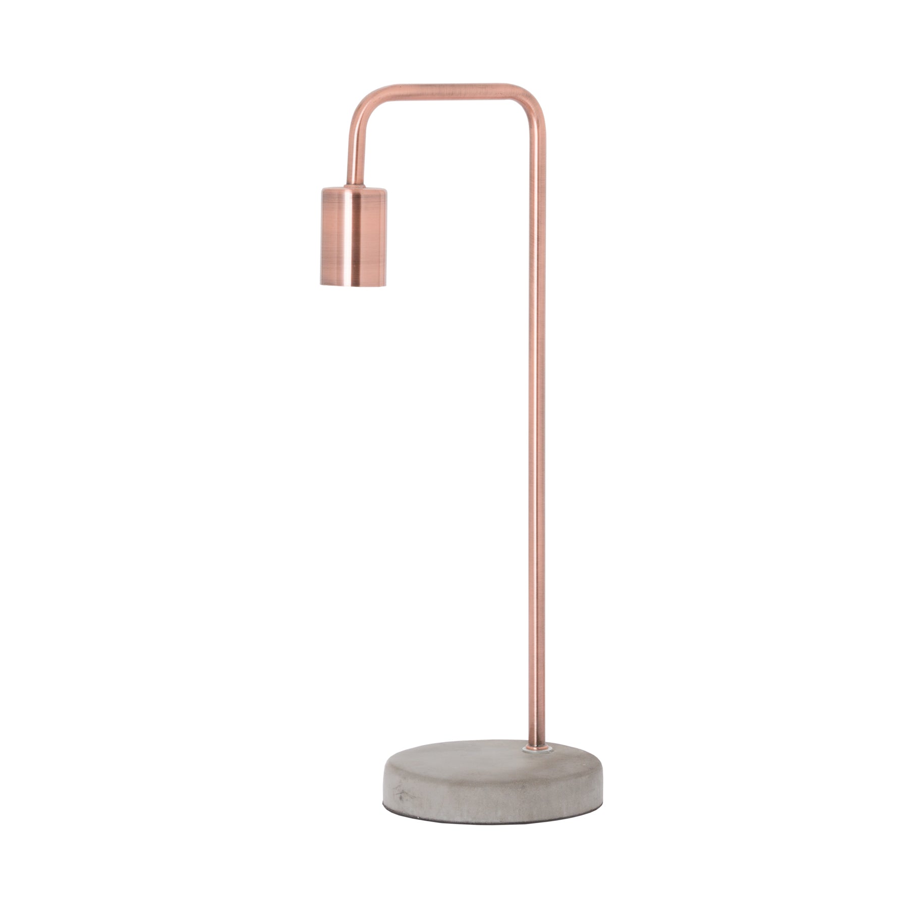 Copper Industrial Lamp With Stone Base - Lights Zone