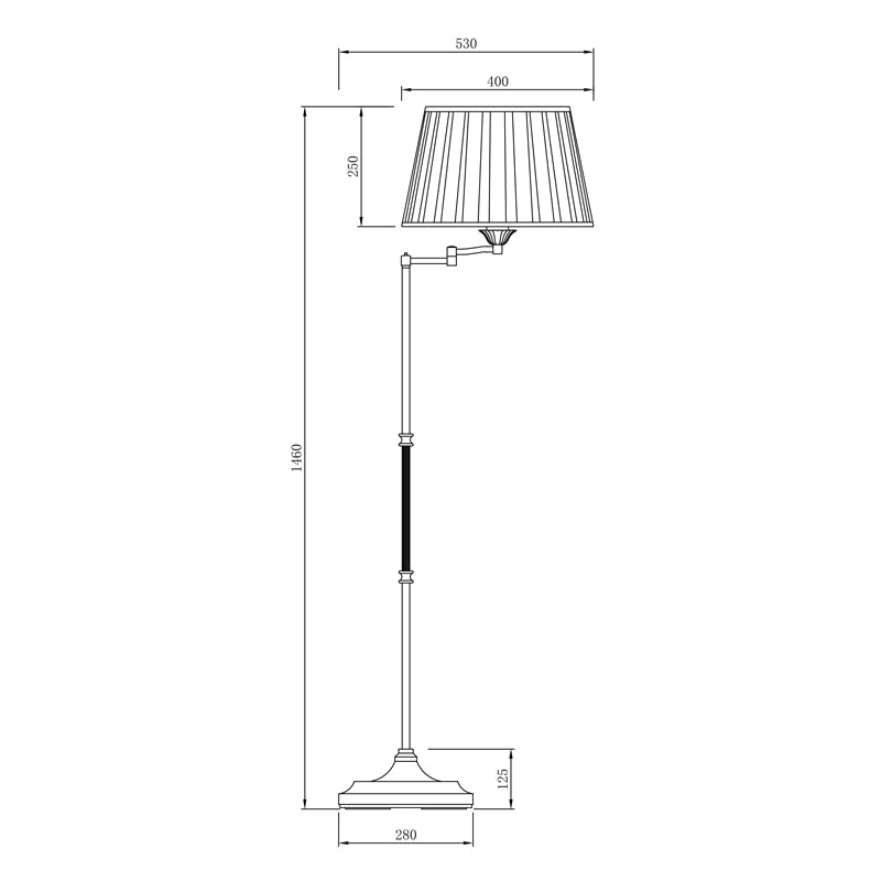 Wisteria Margaret Floor Lamp – Antique Brass