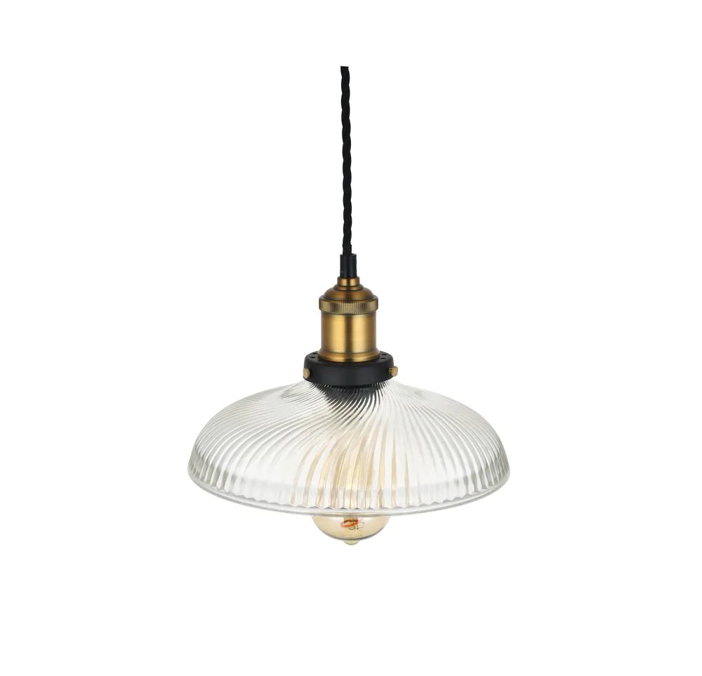 Romilly Dome Etched Glass French Style Pendant Light - Lights Zone