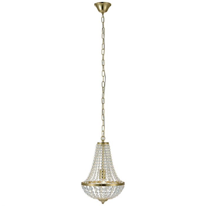 Granso Small Crystal Chandelier - Brushed Brass