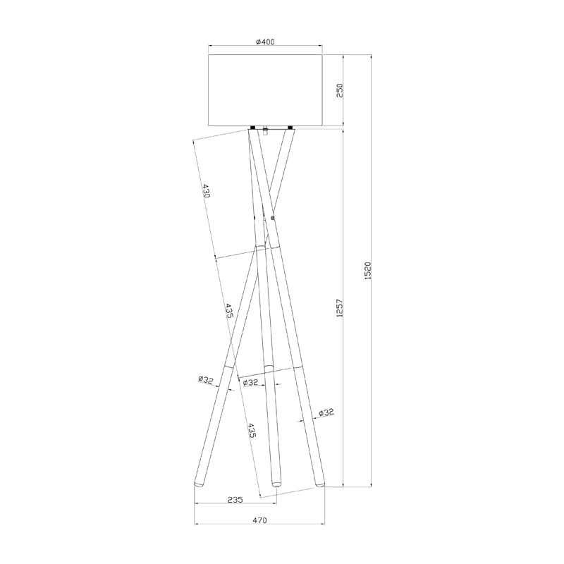 Wisteria Lilian Wood Floor Lamp – Natural