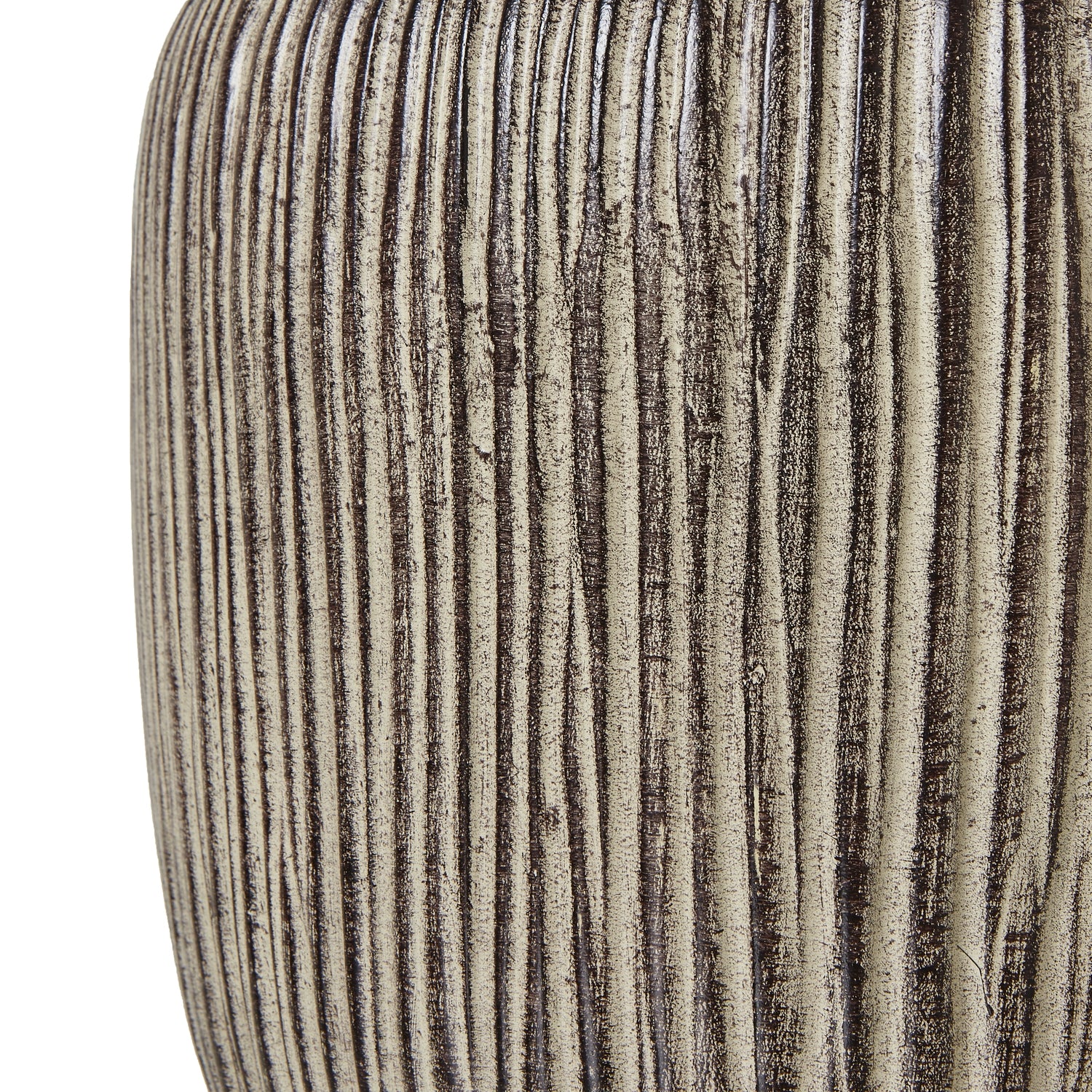Ochre Carved Textured Table Lamp With Linen Shade - Lights Zone