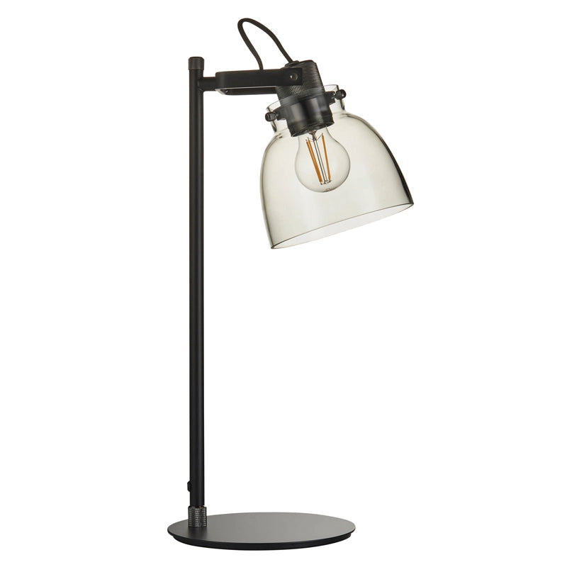 Luxia Tilly Tinted Glass Desk Lamp — Black Chrome