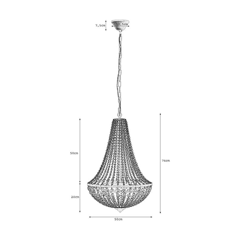 Granso Grand Crystal Chandelier - Matt Black