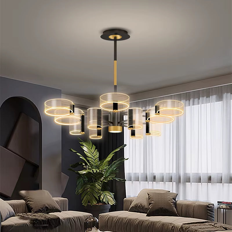 uxury Nordic LED Chandelier β Modern Minimalist Ceiling Light for Living & Bedroom