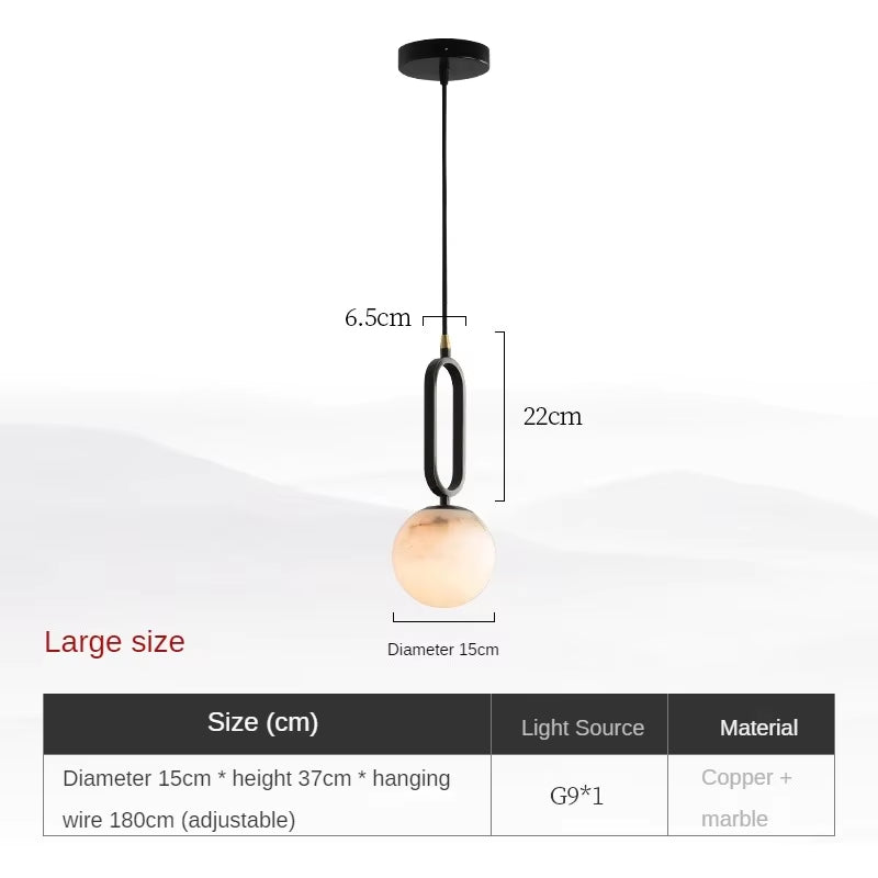 Elegant G9 Marble Chandelier