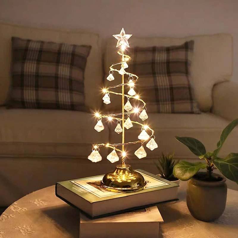 Crystal Christmas Tree Led Lights Indoor Decoration Fairy Lights Bedroom String Lights - Lights Zone