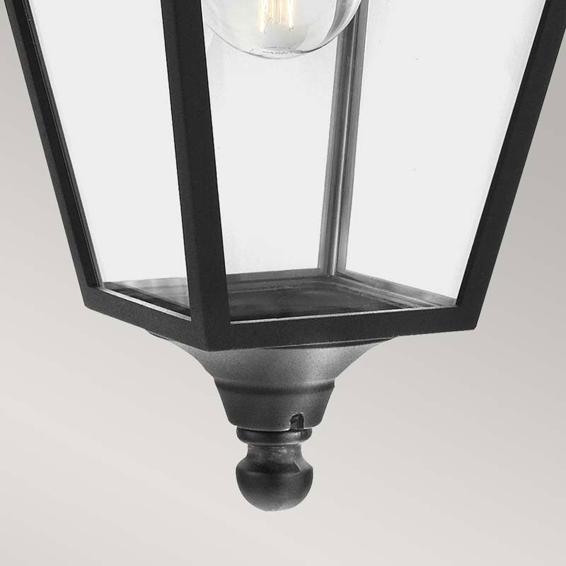 Norlys Turin Pendant Porch Lantern – Black (IP44)