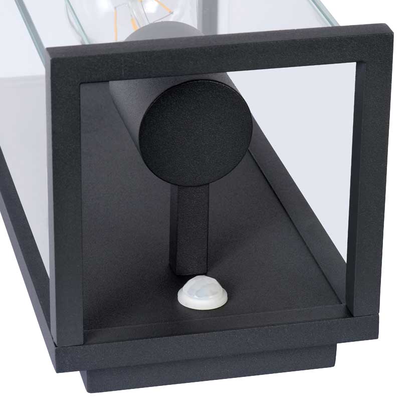 Lucide Claire Half Lantern Outdoor Wall Light with PIR Sensor – Anthracite (IP54)