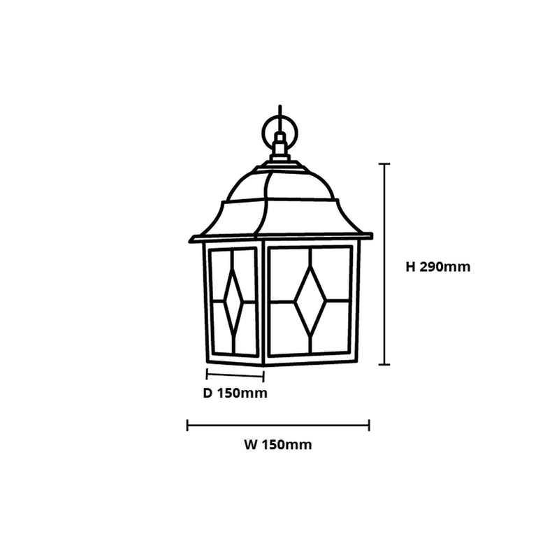 Searchlight Genoa Pendant Porch Lantern (Outdoor Ceiling Light)