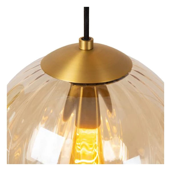 Lucide MONSARAZ - Pendant light - Ø 25 cm - 1xE27 - Amber - Lights Zone