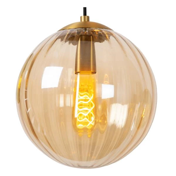 Lucide MONSARAZ - Pendant light - Ø 25 cm - 1xE27 - Amber - Lights Zone