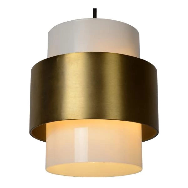Lucide FIRMIN - Pendant light - Ø 20 cm - 1xE27 - Matt Gold Brass - Lights Zone