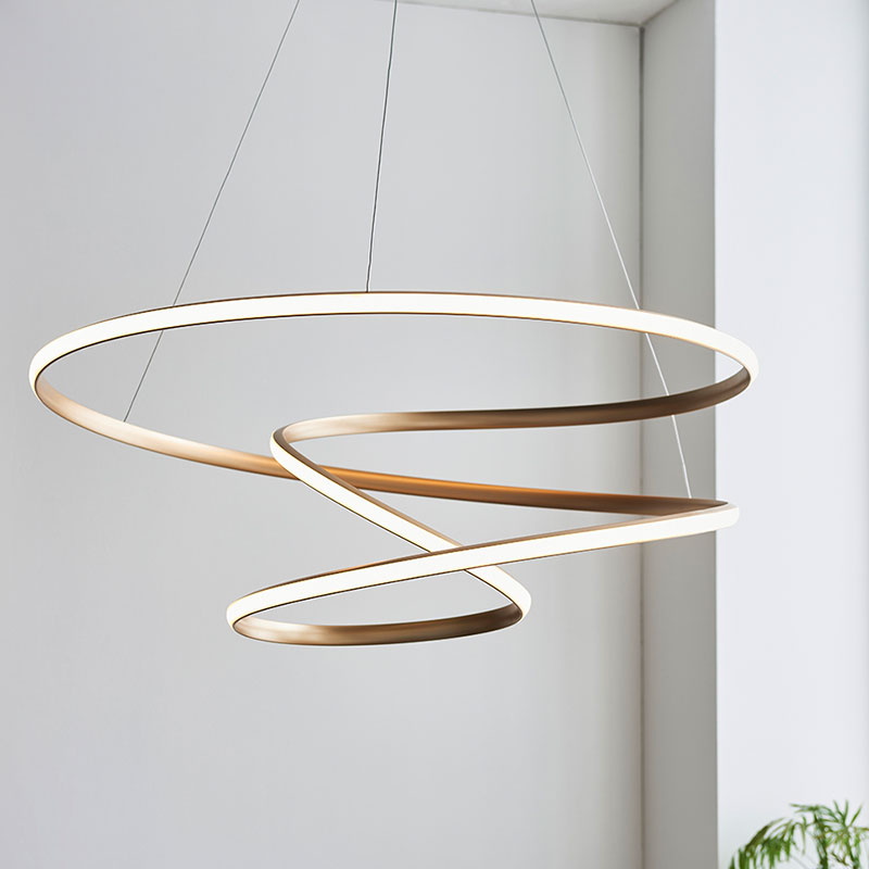 Luxia Evangeline 850 LED Chandelier – Satin Gold - Lights Zone