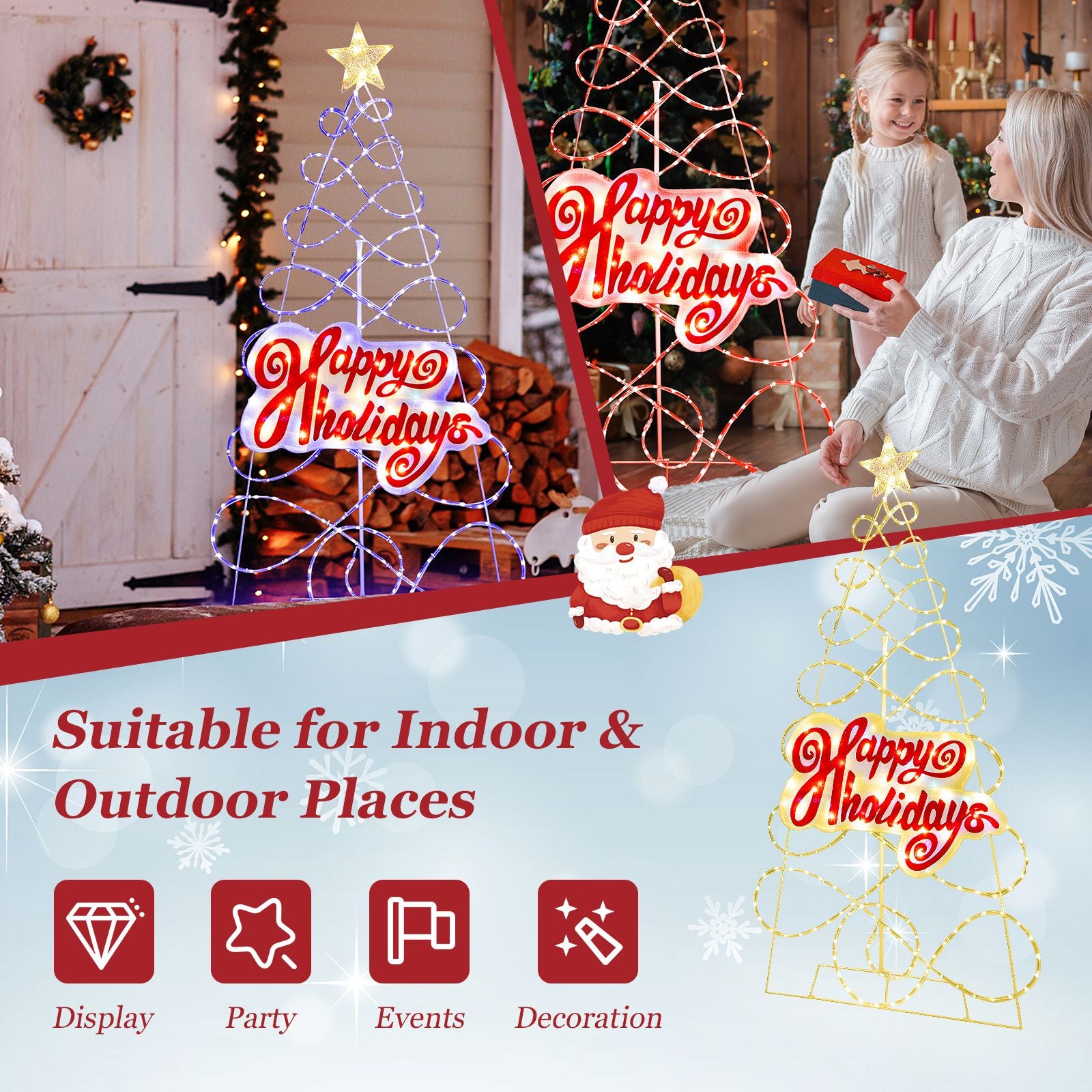 Pre-Lit Color Changing Christmas Tree with 6 Lighting Modes