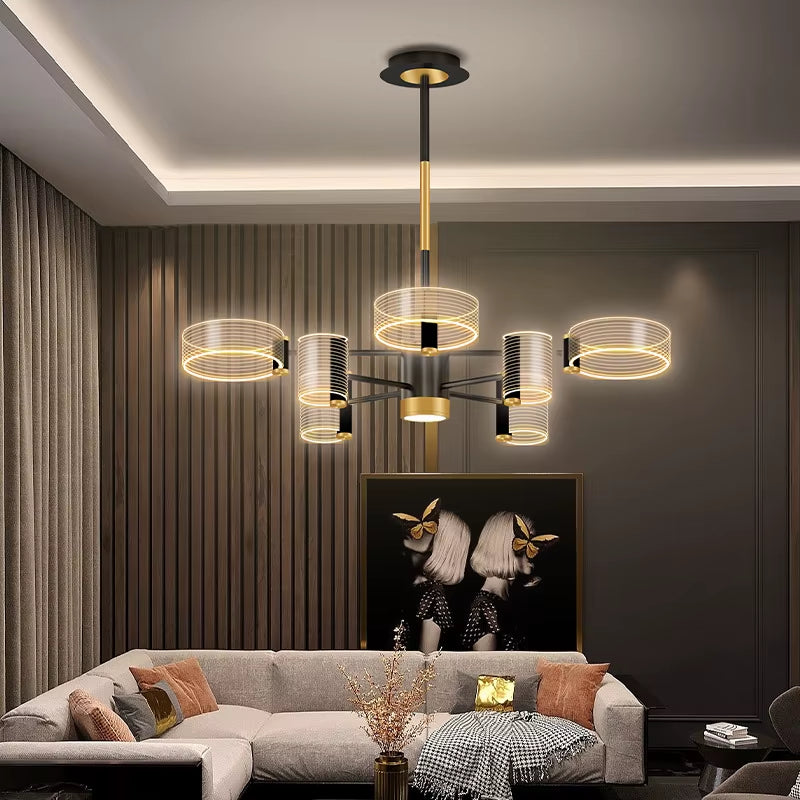 uxury Nordic LED Chandelier β Modern Minimalist Ceiling Light for Living & Bedroom