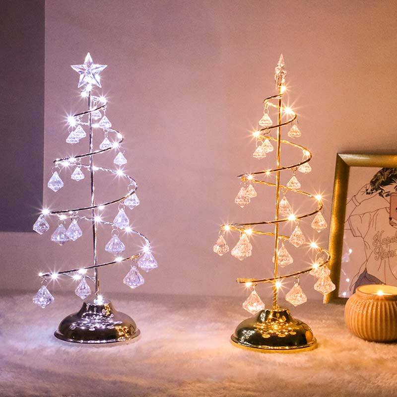 Crystal Christmas Tree Led Lights Indoor Decoration Fairy Lights Bedroom String Lights - Lights Zone