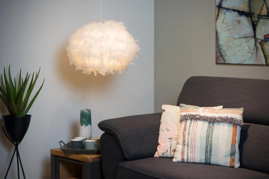 Lucide GOOSY SOFT - Pendant light - Ø 50 cm - 1xE27 - White - Lights Zone
