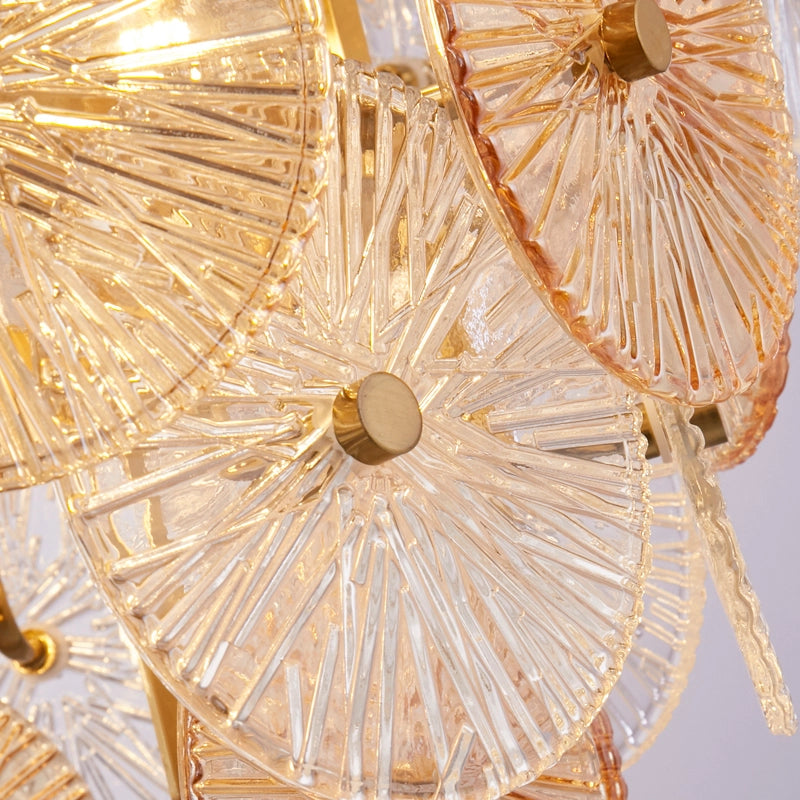 Searchlight Wagon Wheel Large Chandelier – Bronze with Amber Glass