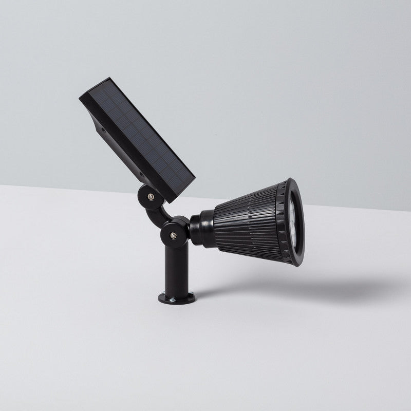 Suri Meillion Daylight Solar LED Spike Garden Spotlight – Black (IP65)