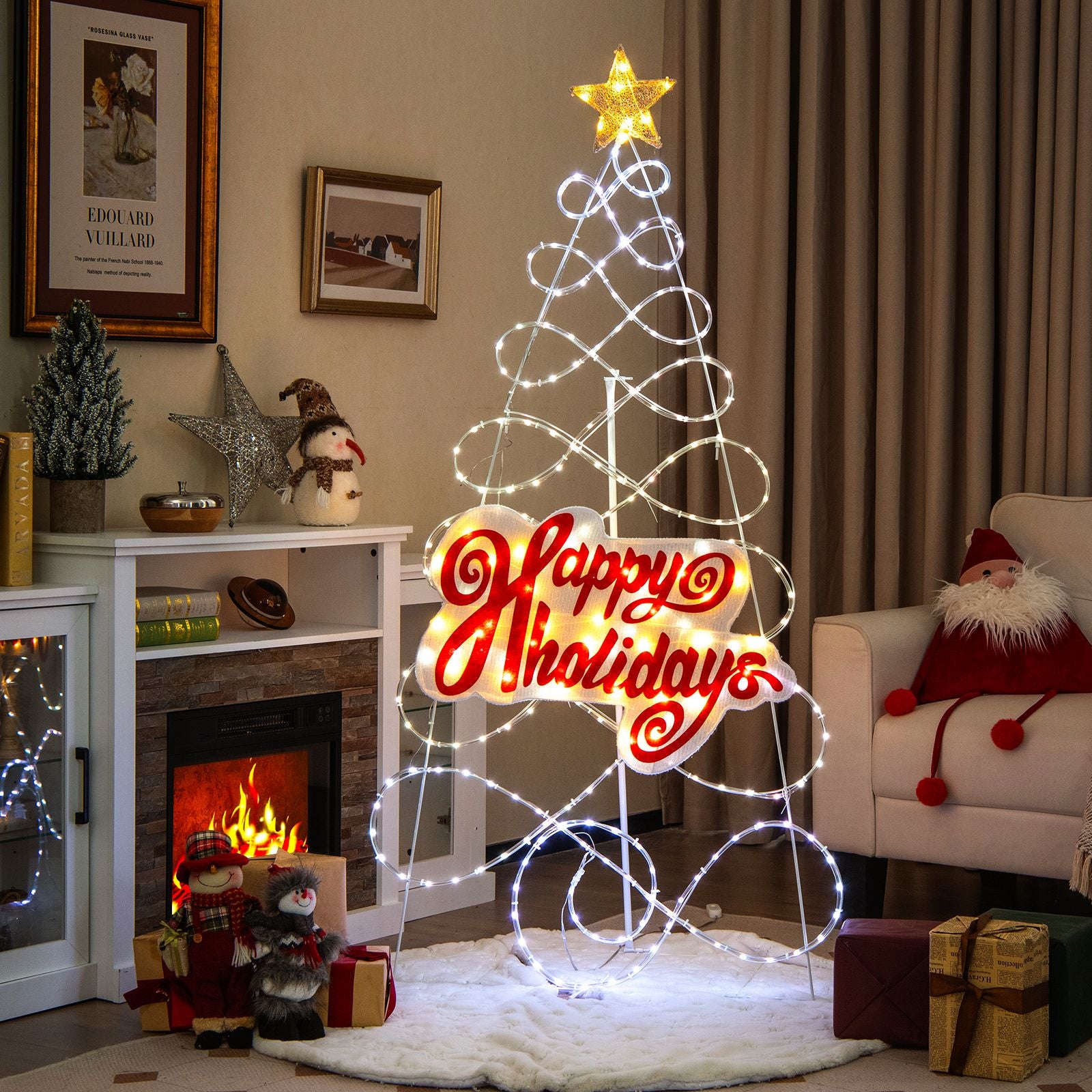 Pre-Lit Color Changing Christmas Tree with 6 Lighting Modes