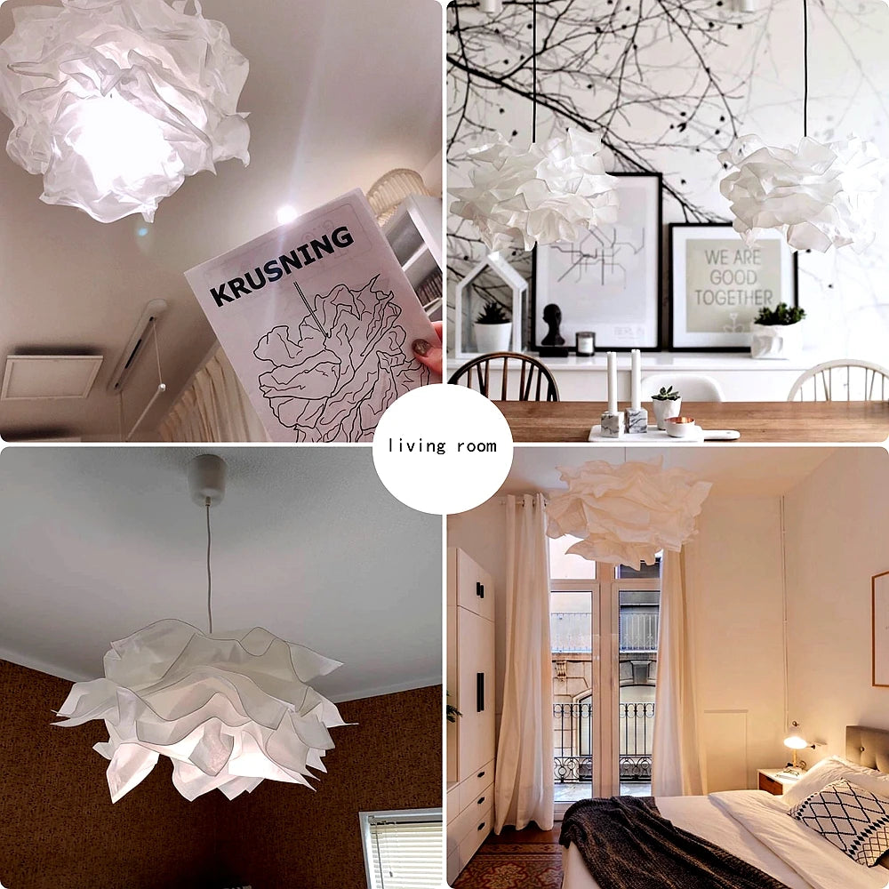 43cm DIY Cloud Flower Lampshade - Artistic Ceiling Pendant for Living Room, Bedroom, and Bar