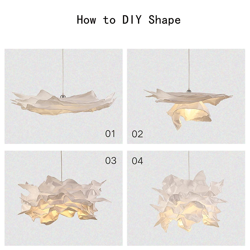 43cm DIY Cloud Flower Lampshade - Artistic Ceiling Pendant for Living Room, Bedroom, and Bar