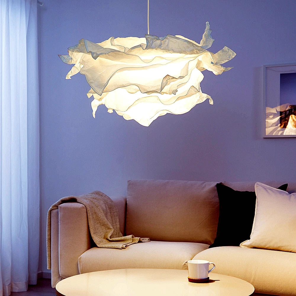 43cm DIY Cloud Flower Lampshade - Artistic Ceiling Pendant for Living Room, Bedroom, and Bar
