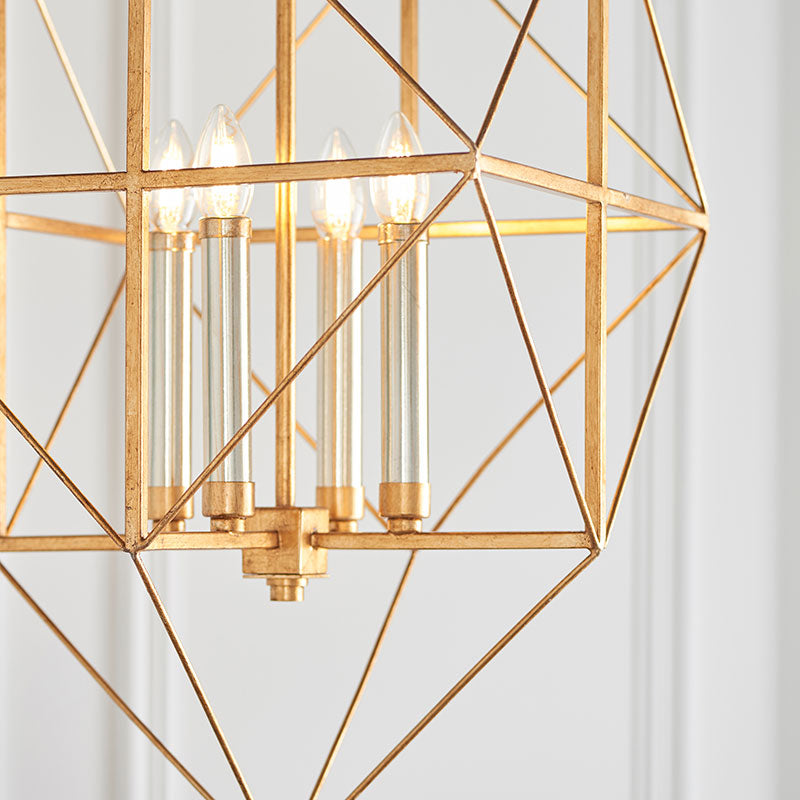 Luxia Tribeca 4 Light Chandelier — Antique Gold
