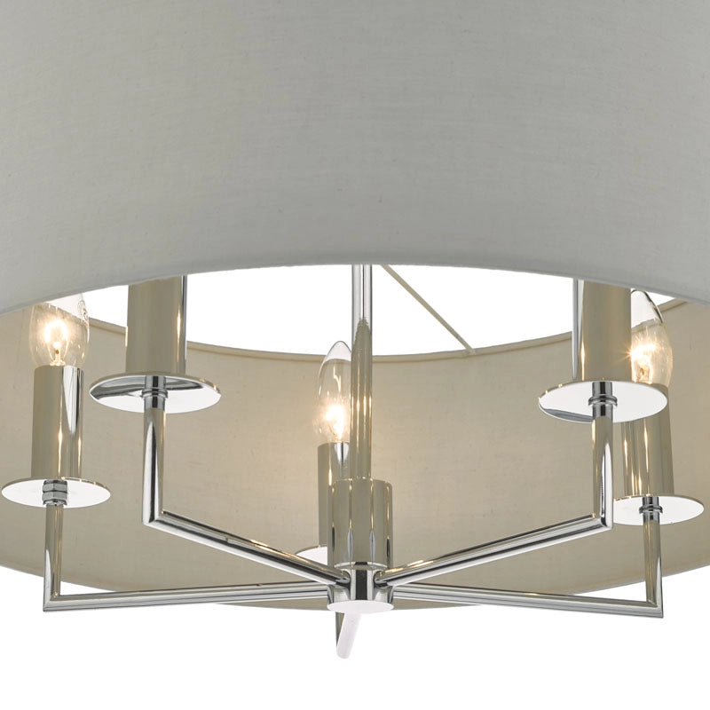 DAR Jamelia 5 Arm Ceiling Pendant Light – Grey