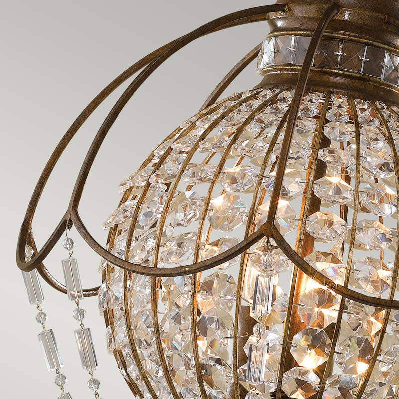 Feiss Bellini Crystal Chandelier - Bronze