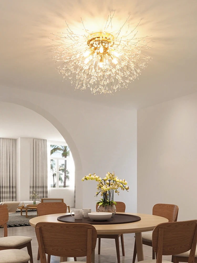 Dandelion Crystal Fireball Chandelier