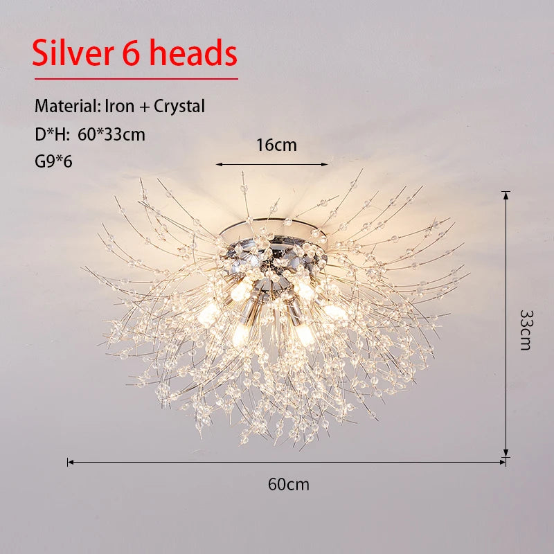 Dandelion Crystal Fireball Chandelier