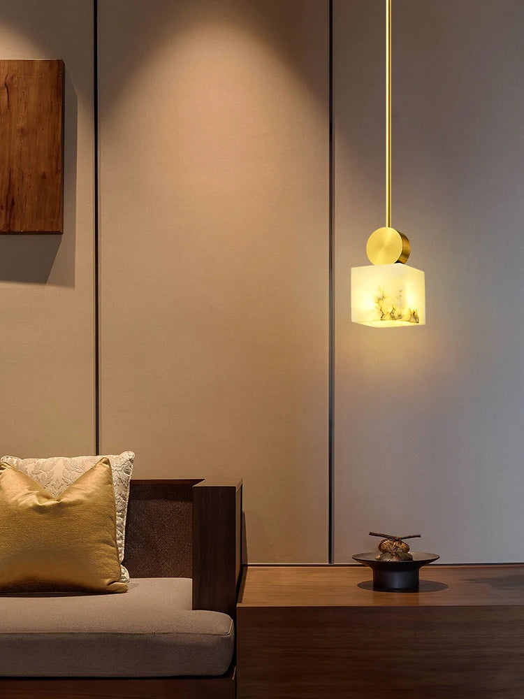 2024 Marble Copper LED Pendant Lamp