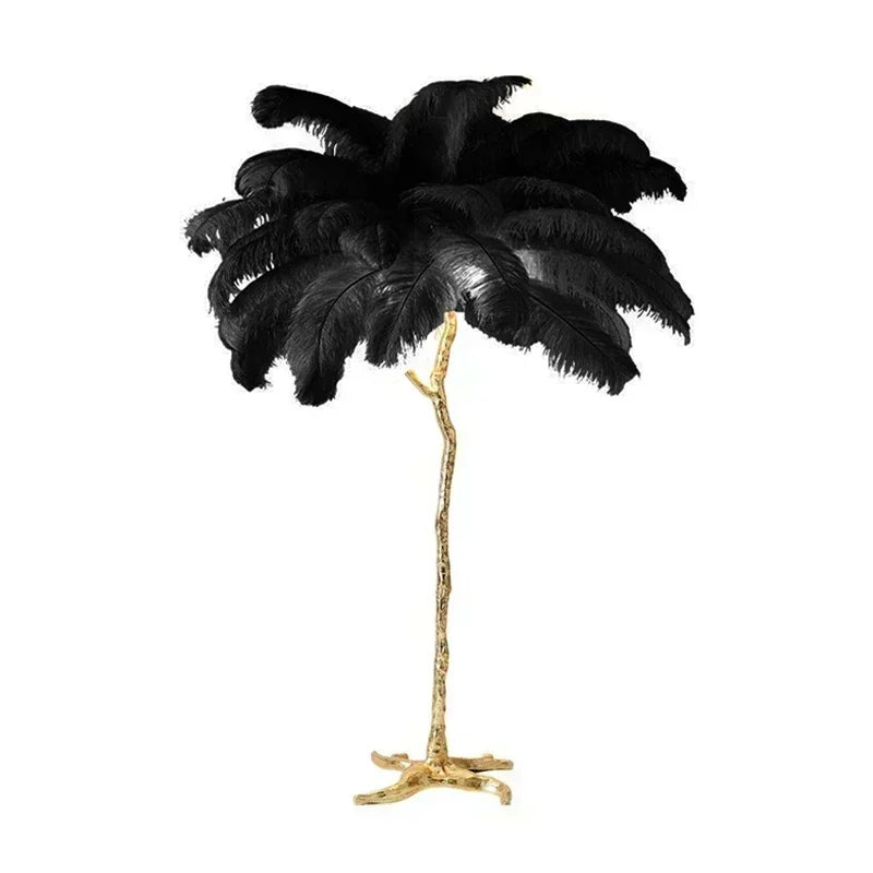Nordic Luxury Ostrich Feather LED Floor Lamp