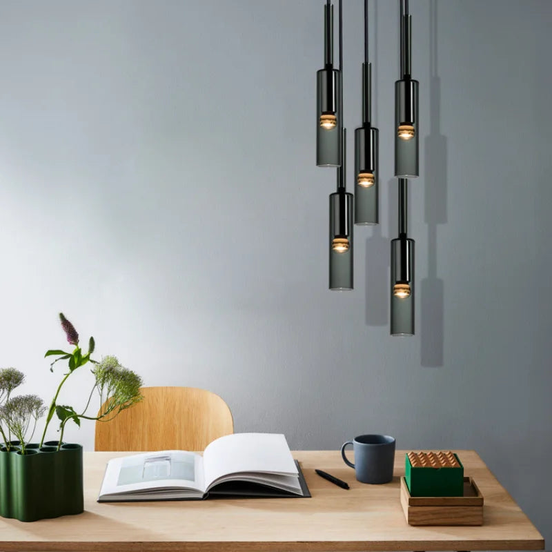 Modern Glass Bottle Pendant Light - Versatile Hanging Lamp for Bedroom, Bar, and Kitchen Decor