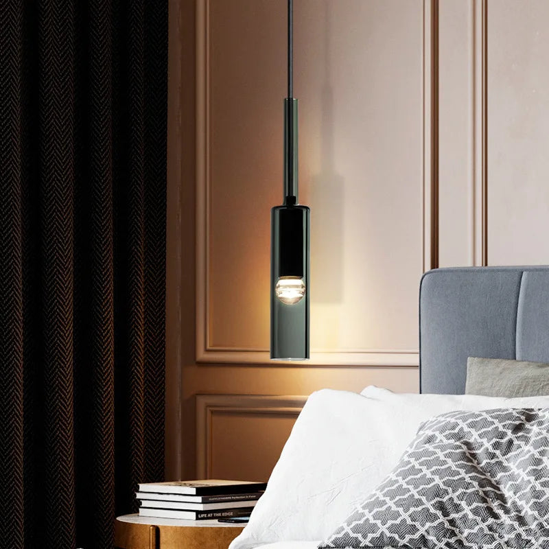Modern Glass Bottle Pendant Light - Versatile Hanging Lamp for Bedroom, Bar, and Kitchen Decor