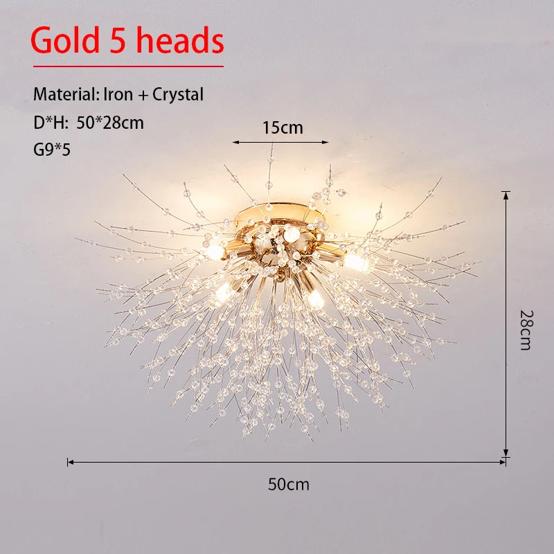 Dandelion Crystal Fireball Chandelier