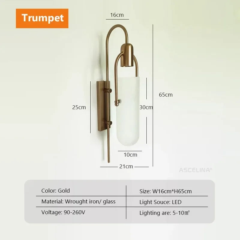 Modern LED Wall Light - Minimalist Glass Shade Sconce for Living and Bedroom Decor
