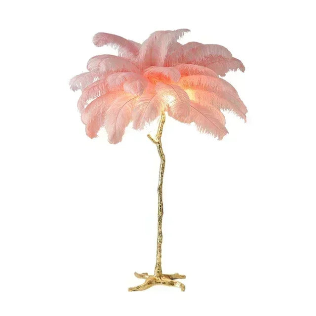 Nordic Luxury Ostrich Feather LED Floor Lamp